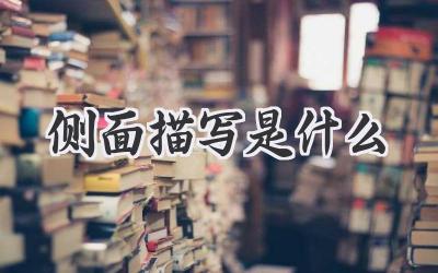 侧面描写是什么