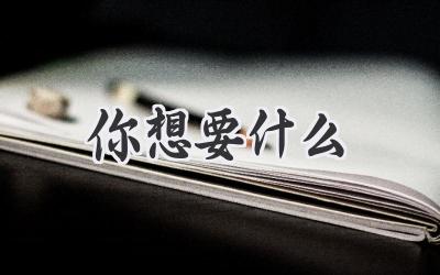 你想要什么
