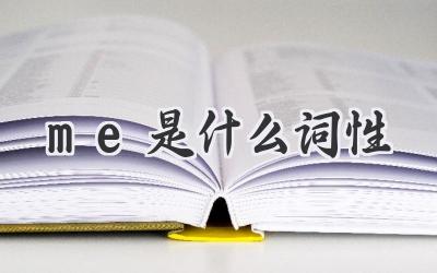 me是什么词性