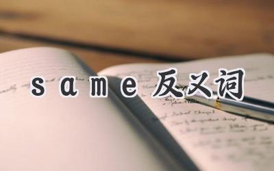 same反义词