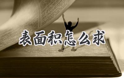 表面积怎么求