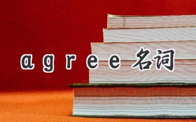 agree名词