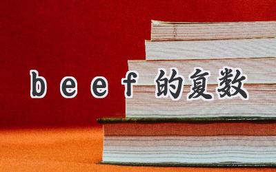 beef的复数
