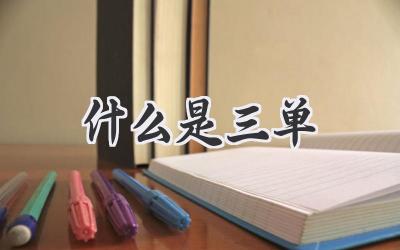 什么是三单