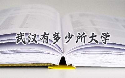 武汉有多少所大学