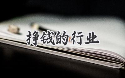 挣钱的行业