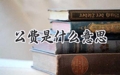 公费是什么意思