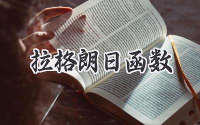 拉格朗日函数
